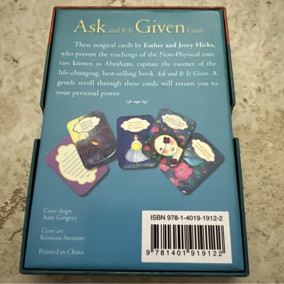 ASK AND IT IS GIVEN Cards Teachings Of Abraham 30 Cards Deck Hicks Never Used - Picture 2 of 2